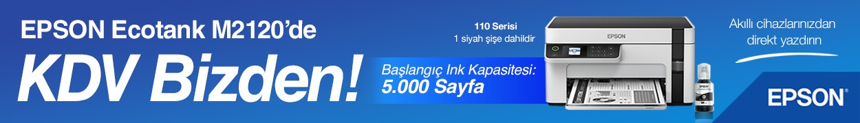 Epson Ecotank M2120'de KDV Bizden!