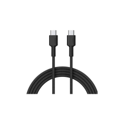 Aukey Cb-Cd45-Bk Naylon &Ouml;Rg&Uuml;L&Uuml; Type-C Type-C Şarj Kablosu (0.9M)