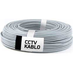 Cctv 2+1 Bg22 Tam Bakır Qaks Kalay Kaplı Kamera Kablosu 0,22Mm - 100Mt