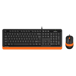 A4 Tech F1010 Fn-Multimedya Q Klavye + Optik Mouse 1600D Turuncu Usb