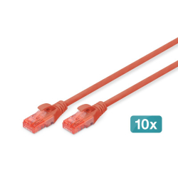 Digitus Dk-1617-005/R 0,50M Cat6 Lszh, U-Utp Bakır Patch Kablo (Kırmızı)
