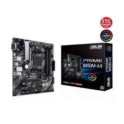 Asus Prime B450M-A Ii B450 Ddr4 Usb3.2 M.2 Hdmi/Dvi/Vga Pci 3.0 Am4 Anakart
