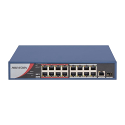 Hikvision Ds-3E0318P-E/M(B) 16 Port Poe (130W) 10/100Mbps + 1Xgb,1Xsfp Uplink