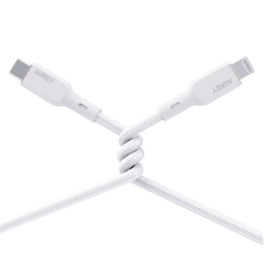 Aukey Cb-Bal7-Wh Naylon &Ouml;Rg&Uuml;L&Uuml; Usb-A Lightning Kablosu(0.9M)