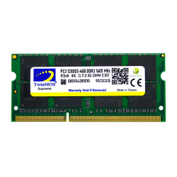 Twinmos 4Gb 1600Mhz Ddr3 So-Dimm Ram 1.5V (Mdd34Gb1600N)