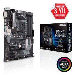 Asus Prime B450-Plus B450 Ddr4 Usb3.1 M.2 Hdmi/Dvi/Vga Pci 3.0 Am4 Anakart