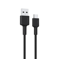 Aukey Cb-Cd30-Bk Naylon &Ouml;Rg&Uuml;L&Uuml; Usb-A Type-C Şarj Kablosu (0,9 M)