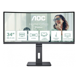 Aoc 34 Cu34P3Cv (3440X1440) 100Hz 4Ms Dp/Hdmi/Usb-C Va Kavisli Monit&Ouml;R