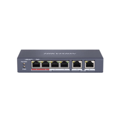 Hikvision Ds-3E0106P-E/M 4 Port Poe (38W) 10/100Mbps + 2Fe Uplink Switch