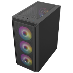 Rampage Beta Mesh 650W 80 Plus Argb Fan Temperli Camlı Mid-T Oyuncu Kasası(Siyah
