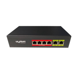 Uranium Poe-4002-48W 4 Port 10/100 + 2 Port 10/100 Rj45 Uplink Poe Switch(Realte
