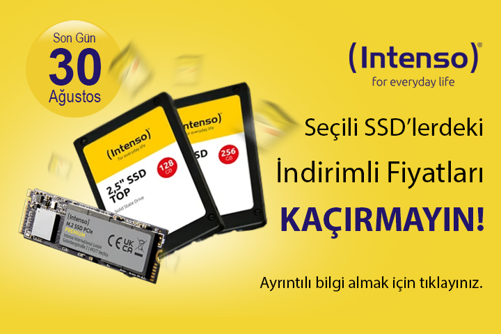 Intenso Seçili SSD'lerdeki İndirimli Fiyatları Kaçırmayın!