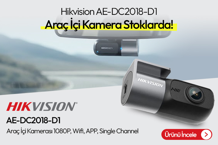 Hikvision AE-DC2018-D1 Araç İçi Kamera Stoklarda!