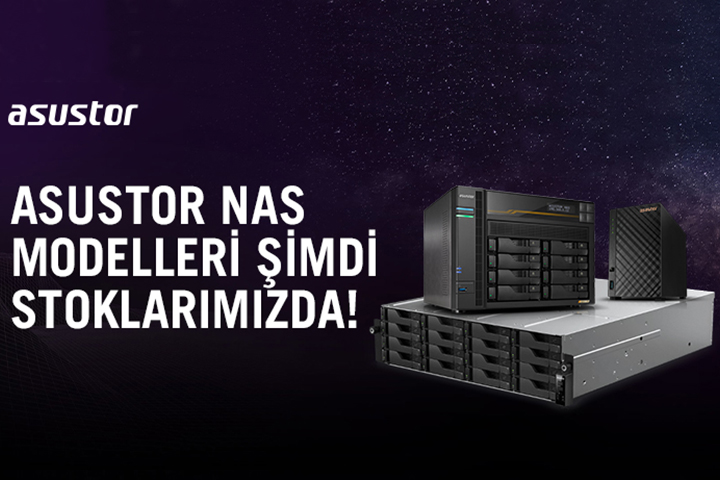 ASUSTOR NAS modelleri stoklarımızda!